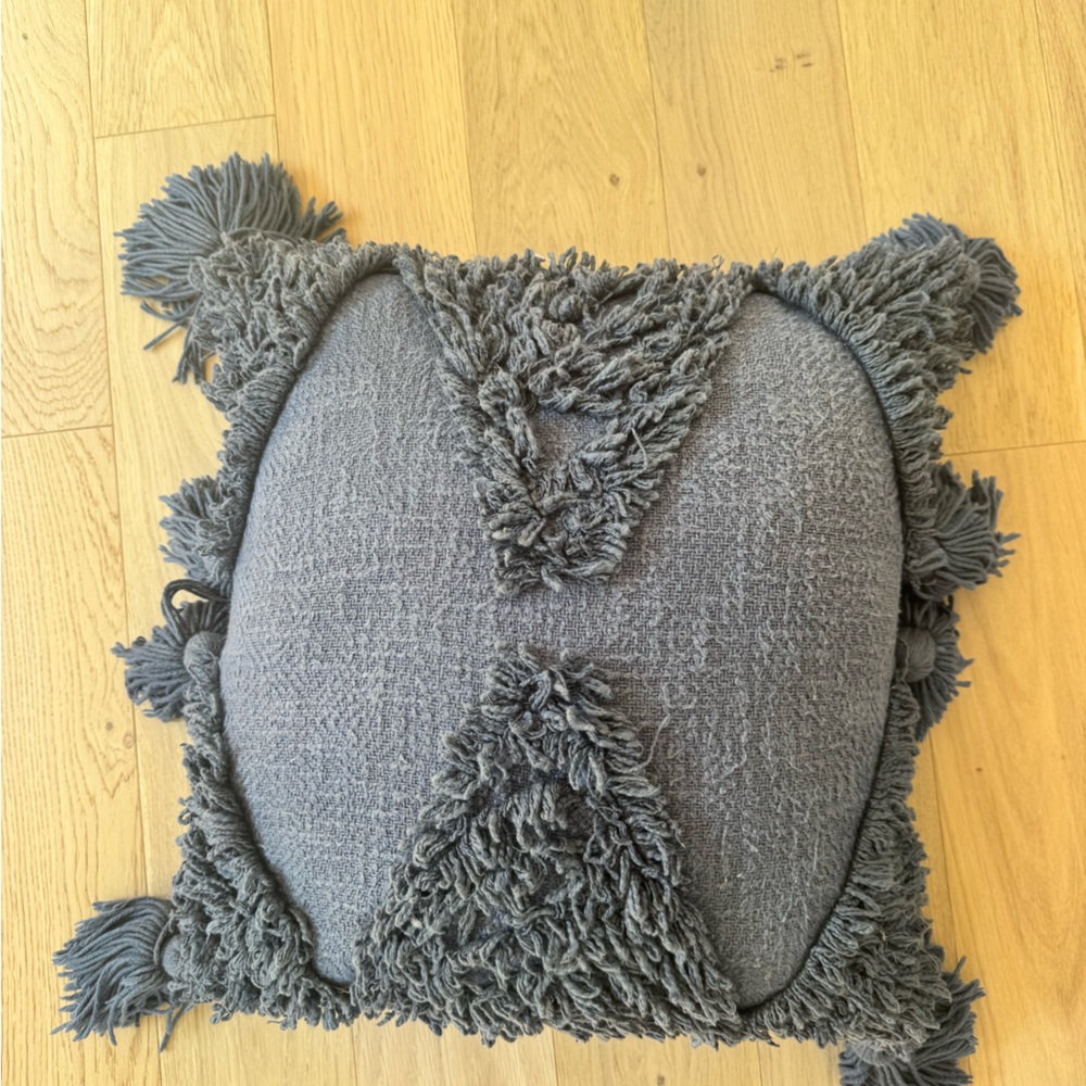 Urban Outfitters blue Gray Textured Accent Pillow